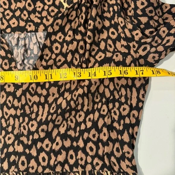 Maeve Juno leopard print 3/4 sleeve dress, sz Small - Picture 10 of 12